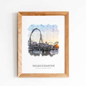 VelociCoaster Roller Coaster Print