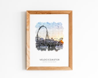 VelociCoaster Roller Coaster Print