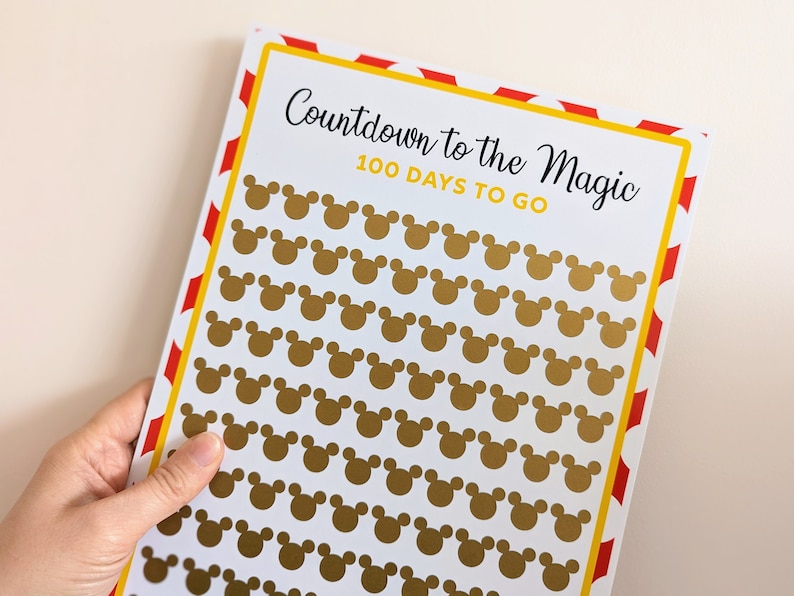 100 Day Countdown to the Magic Scratch Off - Etsy
