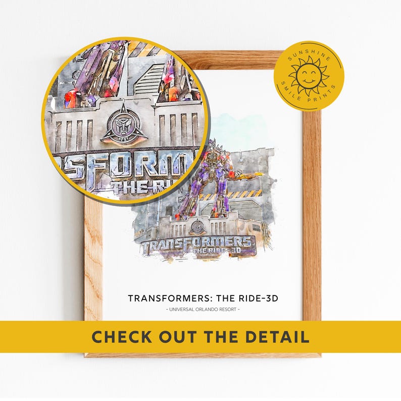 Transformerd The Ride Transformers: the Ride 3-D, Universal Orlando Resort Theme Park Print ...