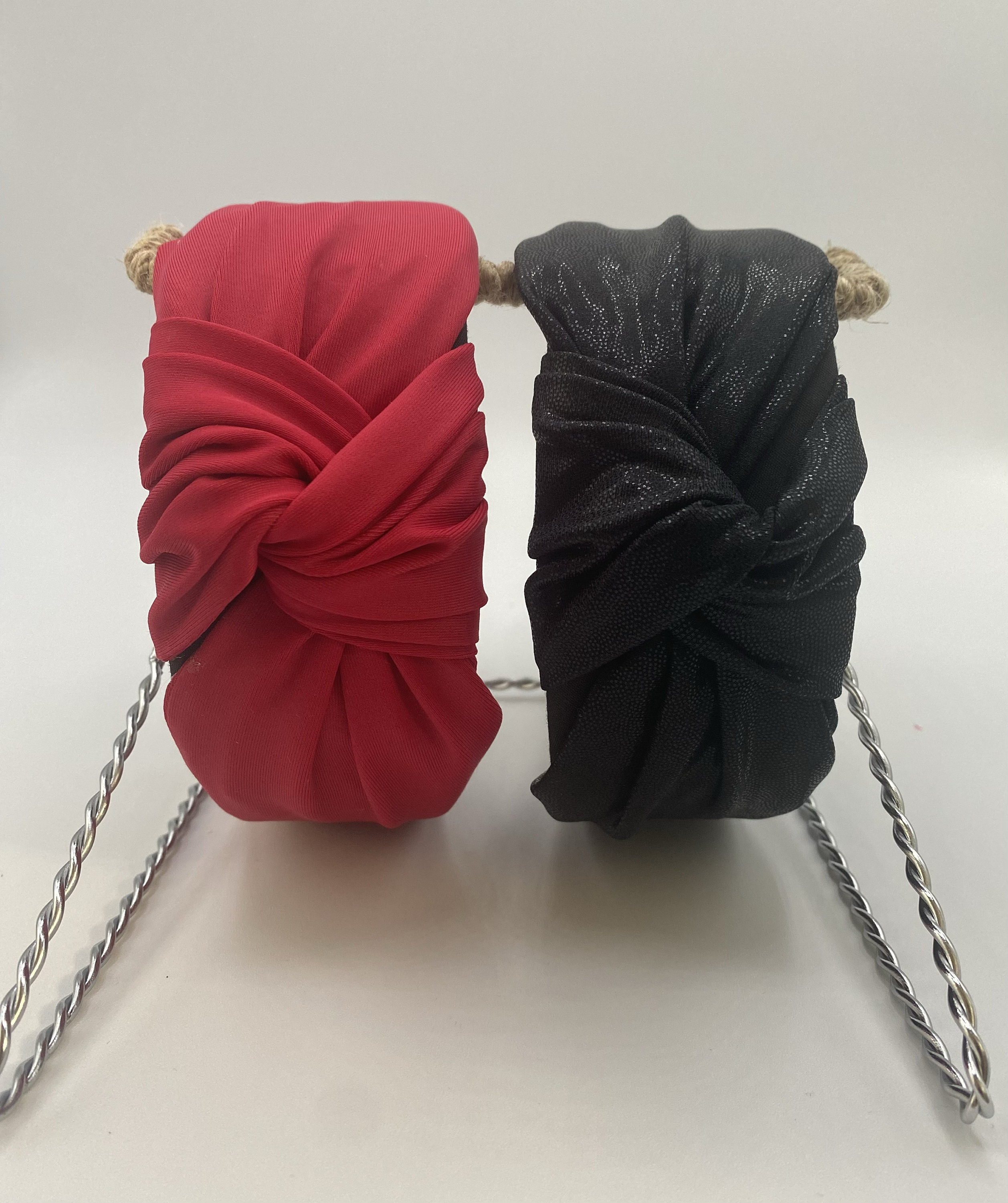 Red and Black Knotted Headband, Thick Headbands for Women - Etsy display picture 3