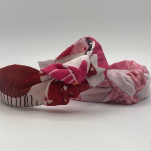 Heart Thin Headbands for Women and Girls, Red Pink Headbands, Heart Knot Headband, Red Knot Headband,  Knotted Headband