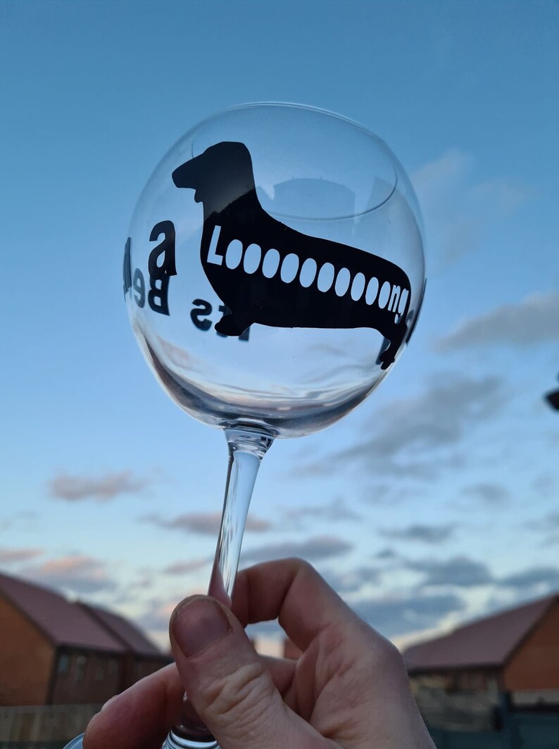 Smooth Dachshund WINE GLASS Dachshundsausage Dog Lover Etsy UK