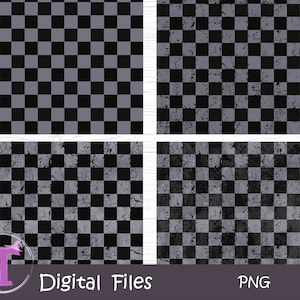 Damier sans couture, damier de fond, damier grunge, damier rustique, damier gris, papier numérique damier, téléchargement numérique PNG