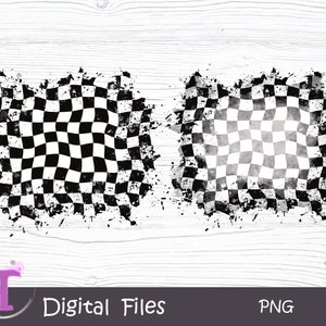 Black White Waving Checkered,checker Patches Clip Art,bleached Checker ...