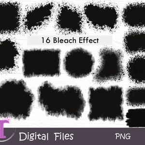 Bleached effect, Distressed patches png, Bleached splatter, Bleached spots, Black Bleached background, Bleach sublimation, Digital Download