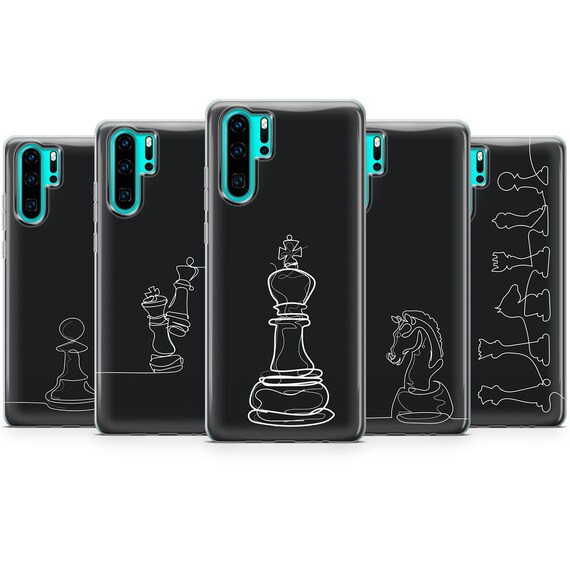One Line Art Chess Game Minimalist Phone Case Cover For Iphone Etsy India