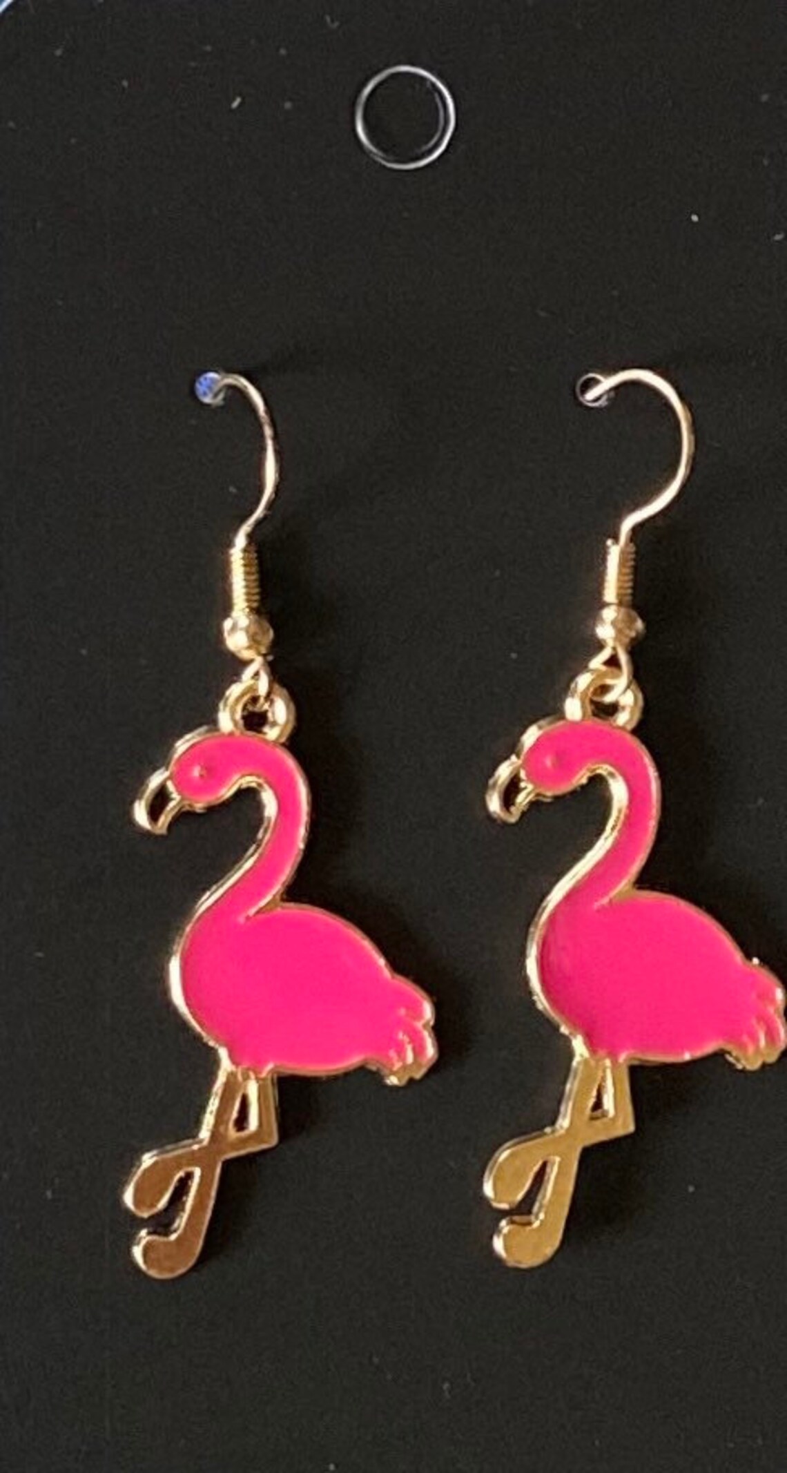 Hot pink flamingo earrings | Etsy