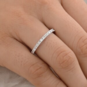 Diamond Band Ring 0.60 Ct| 18k Solid Gold Full Eternity Diamond Ring| Diamond Wedding Band| Gold Engagement Ring| Round Diamond Jewelry Gift
