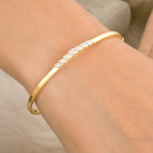 Gold Diamond Bracelet 0.66 Ct| 14K Diamond Bracelet| Yellow, Rose Gold Bracelet| Diamond Gold Jewelry| Marquise Cut Diamond Engagement Gift