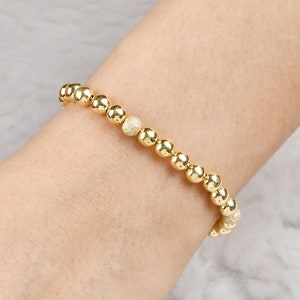 22k Gold Bracelet / Diamond Gold Bracelet / Pave Diamond Round Beads Bracelet / Gold Beaded Bracelet / Diamond Adjustable Bracelet For Women