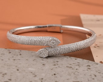 ダイヤモンド バングル ブレスレット 24KT ゴールドフィルド オープン 