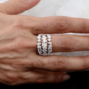 2.75 Ct Natural Certified Diamond Rings| 18k White Gold Rings| Brilliant Cut Natural Diamond Rings for Weddings| Engagement Jewelry for Gift