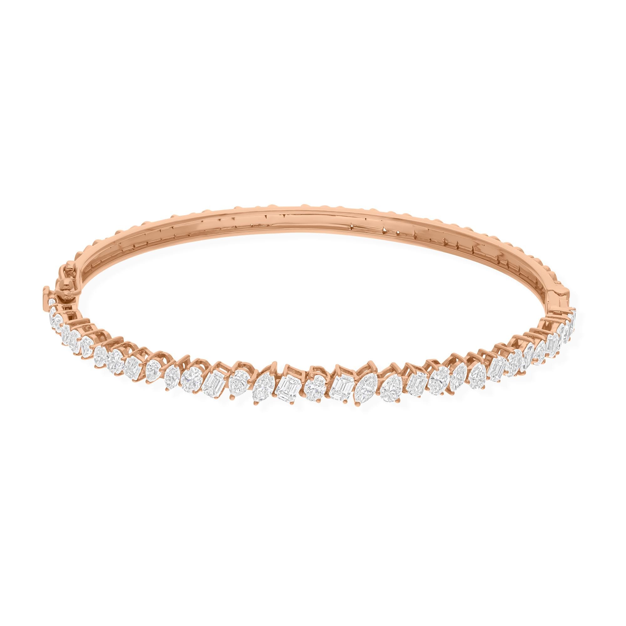 mina様リクエスト品　ブレスレット2点 2.48 Ct Half Eternity Diamond Bangle Bracelet, 18k/14k Rose