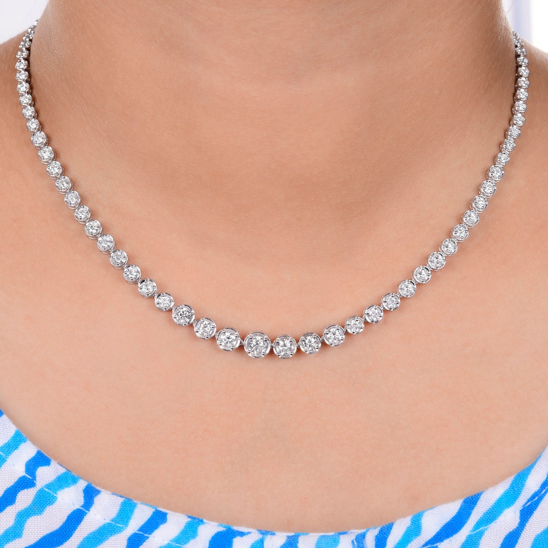 Luxe Line Tennis Necklace - 18 INCH