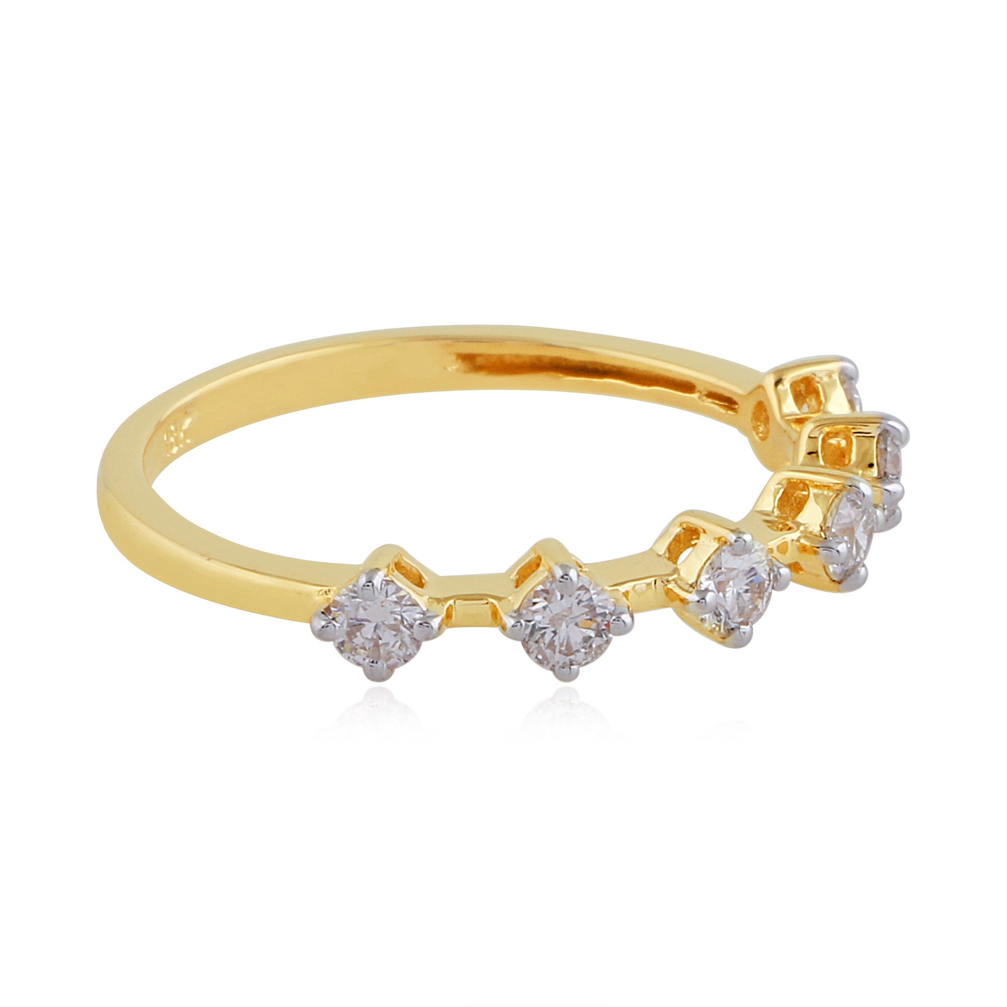 Circle Pattern Floral Diamond Ring For Women By Lagu Bandhu – Lagu Bandhu