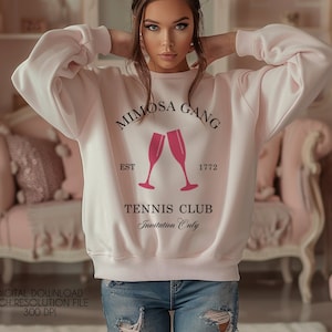 Mimosa Gang Champagne Tennis Club Pink | PNG | Sublimation File