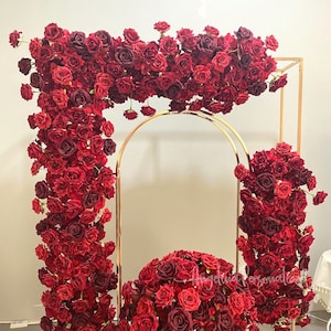Red Rose Artificial Flower Arrangement: Wedding Decor
