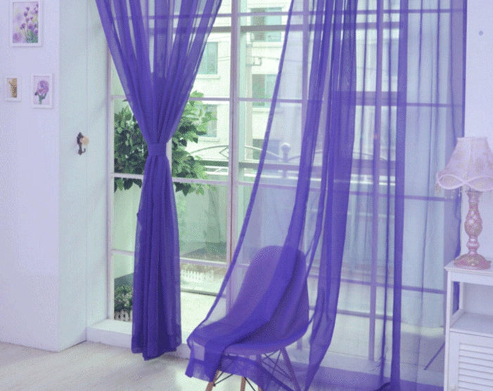 Orange Sheer Window Curtains Elegant Long Rod Pocket Sheer - Etsy