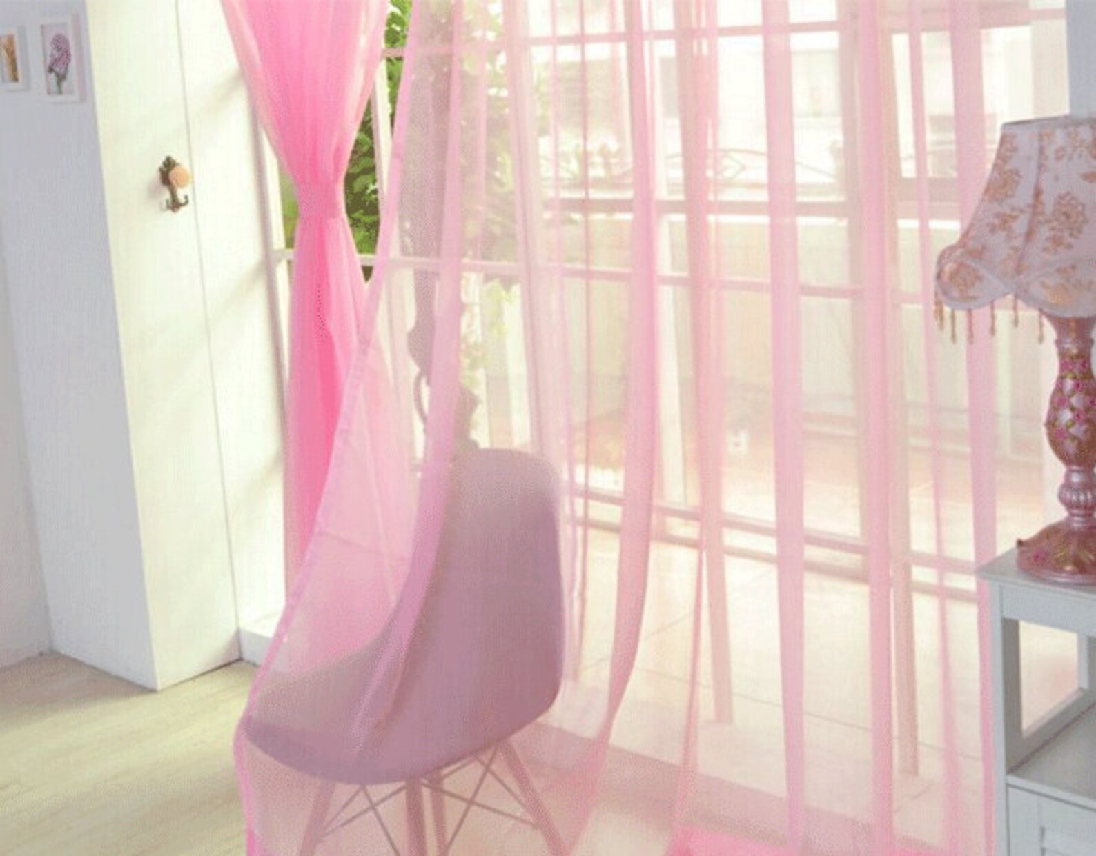 Orange Sheer Window Curtains Elegant Long Rod Pocket Sheer - Etsy