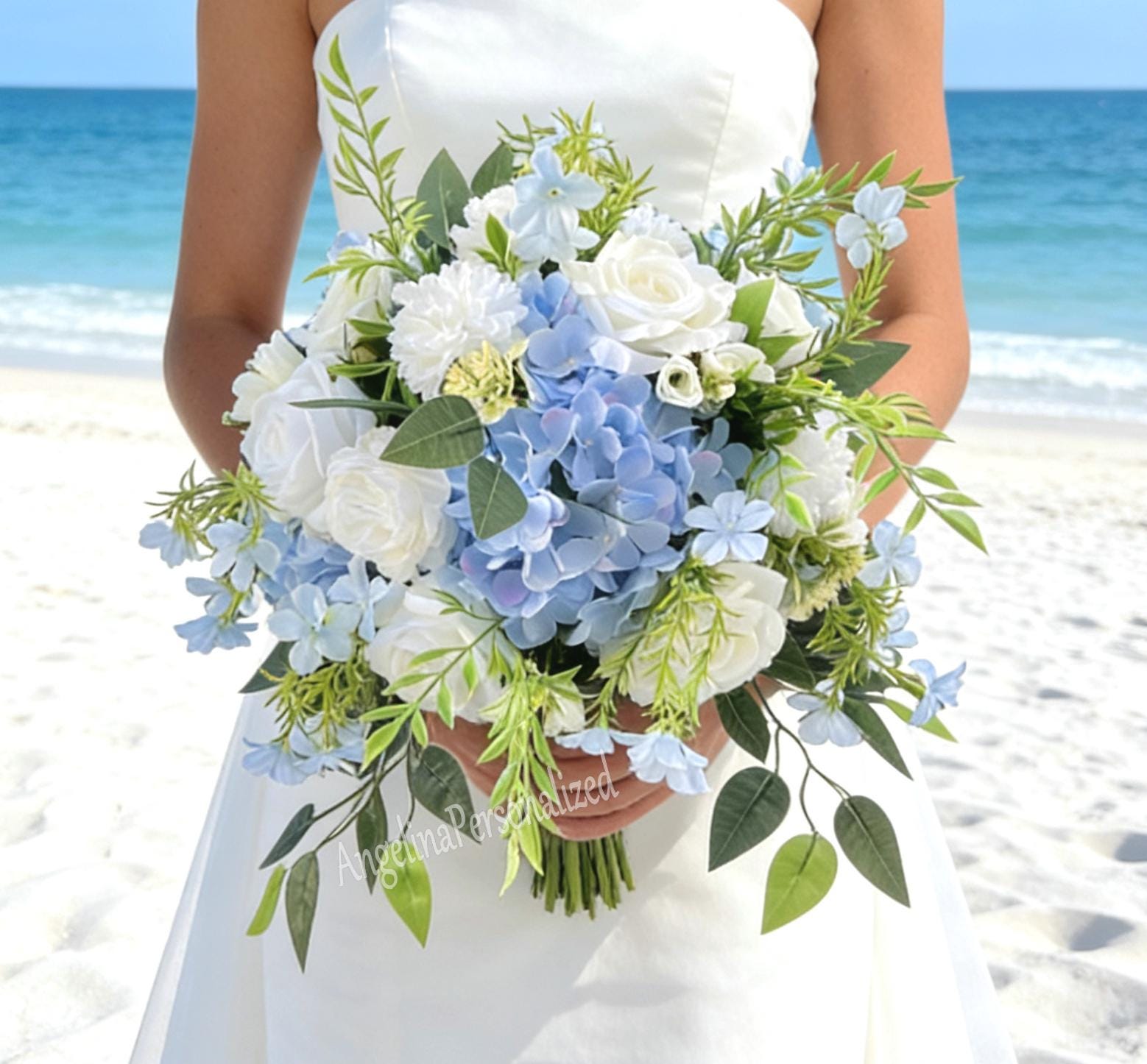 Blue Hydrangea Bridal Bouquet