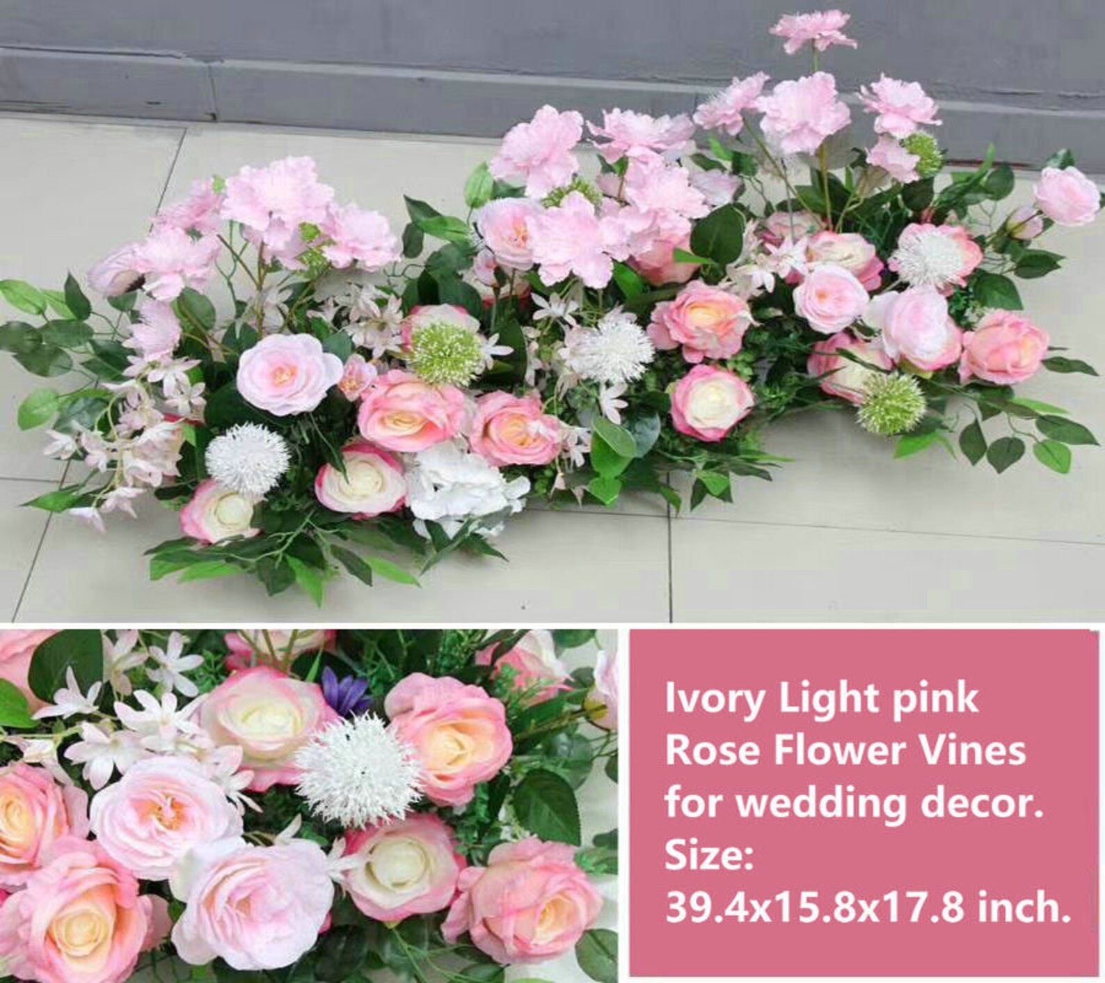 Baby Blue Flower Arch Arrangement Tropical Flower Garland Arch Etsy