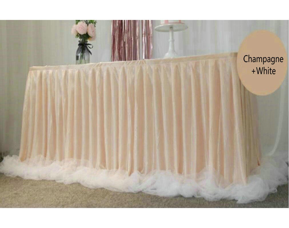 Champagne Table Skirts