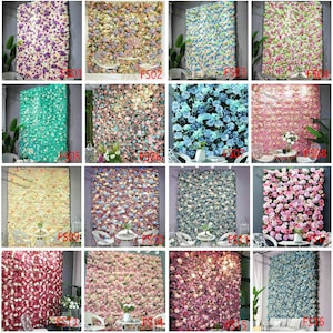 Blush Rose Flower Panels Artificial Green Plant Beauty Salon Wall Decor Flower Wall Flower Backdrop photography image 5