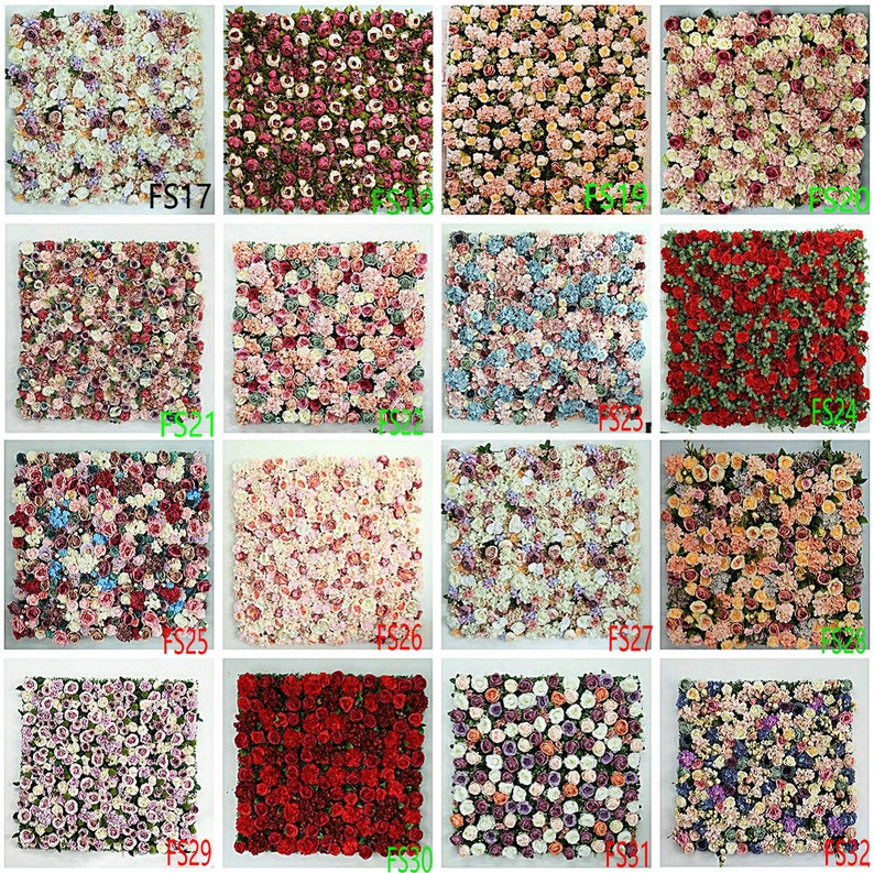 Blush Rose Flower Panels Artificial Green Plant Beauty Salon Wall Decor Flower Wall Flower Backdrop photography image 6