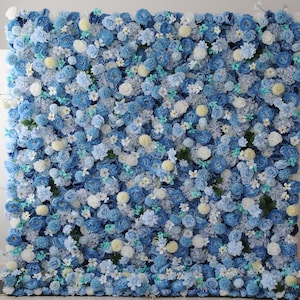 Sky Blue Rose Flower Wall Backdrop: Wedding Ceremony Decor