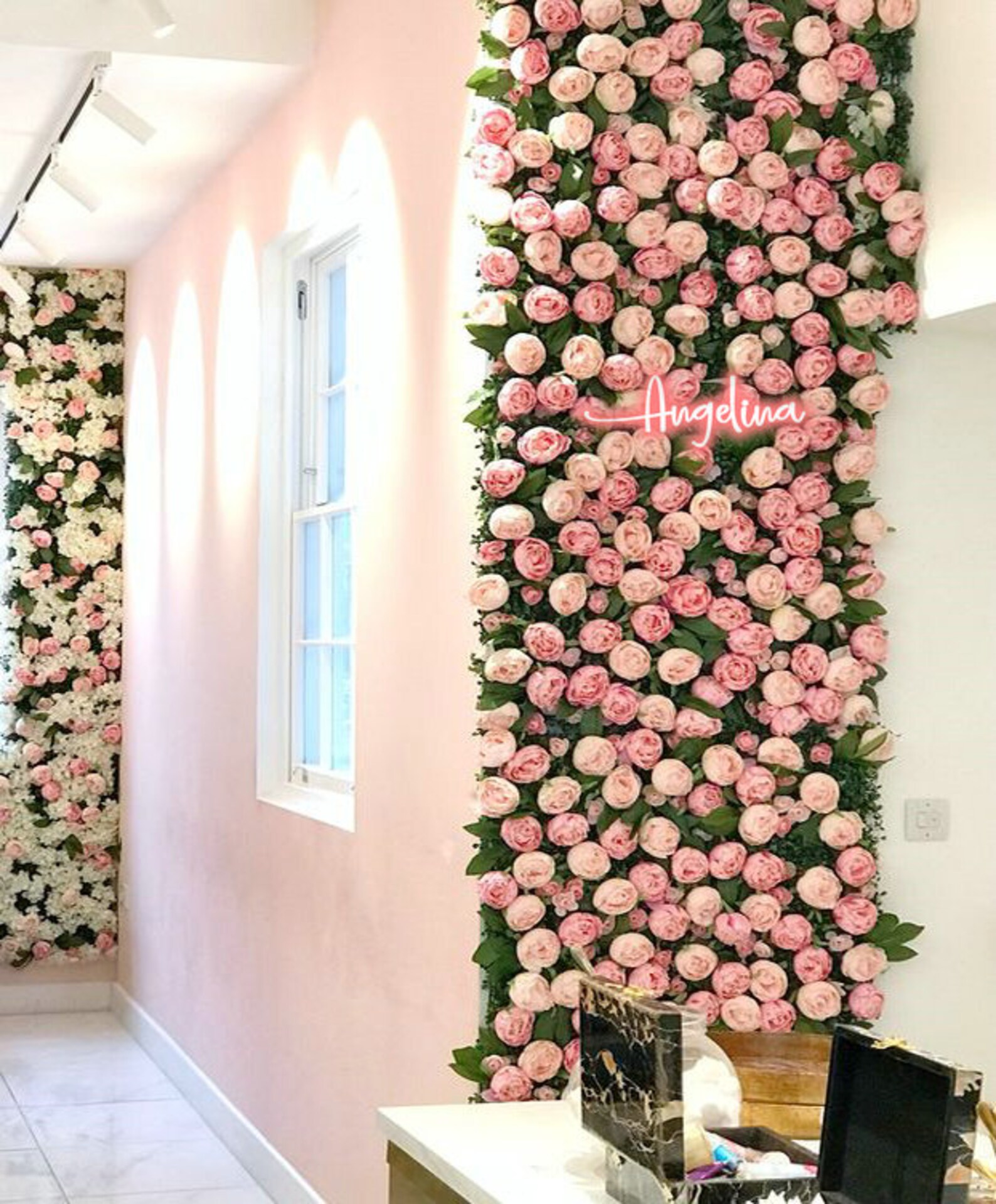 Black Rose Flower Wall Artificial Rose Panels Wall Decor Etsy