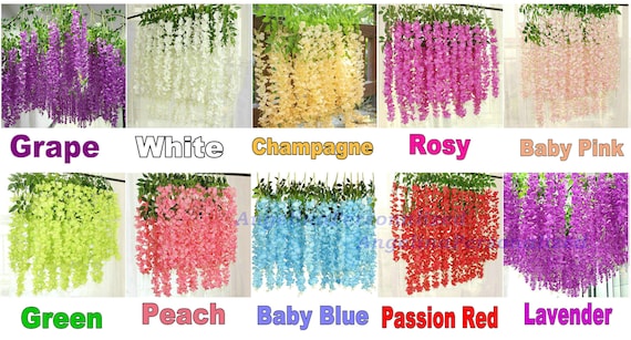 Artificial Wisteria Flower Garland, Mixed Colors, Wedding Arch Decor  (12pcs) - Etsy Canada