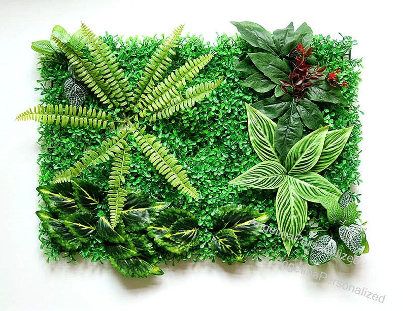 Tropical Artificial Fake Green Plants Grass Backdrop Flowers Etsy