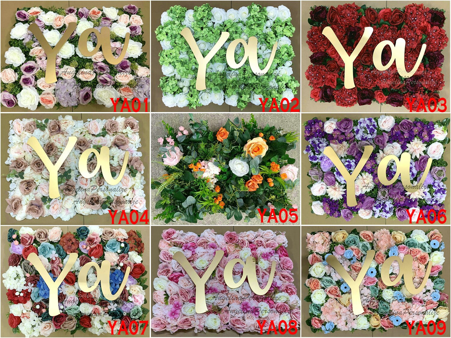 Custom Sign Flower Wall Backdrop Passion Rose Flower Panels Etsy
