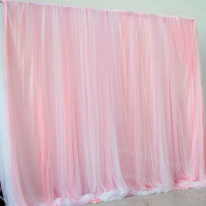 Baby Pink Tulle Backdrop: Chiffon Wedding Photography Curtain