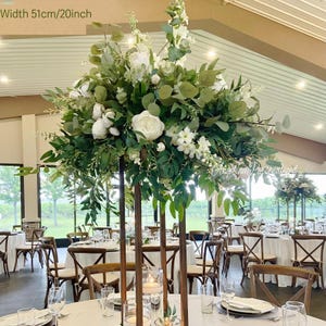 Eucalyptus Wedding Centerpiece, White Rose Flower Ball Arrangement
