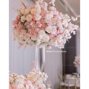 Pink Rose Wedding Centerpiece: Handmade Floral Kissing Ball