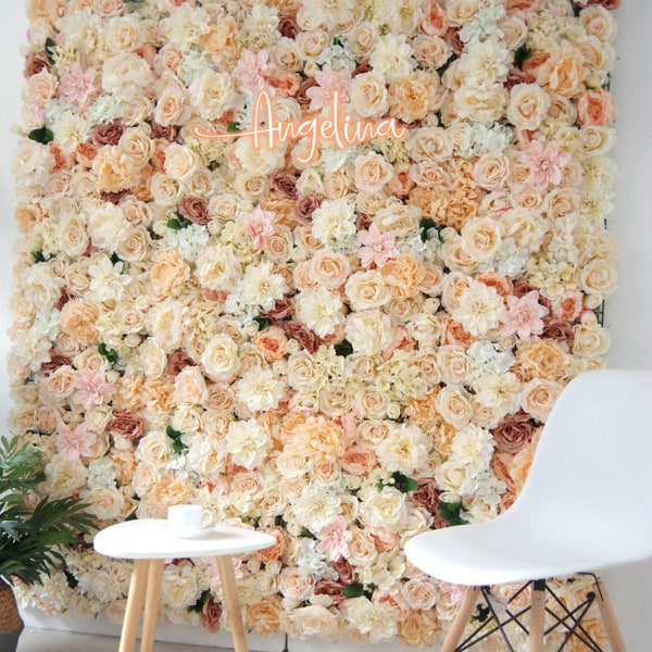 Champane Australian Native Flower Panels Blind Date Party Artificial Silk Flwoer Wall Backdrop for wedding baby shower