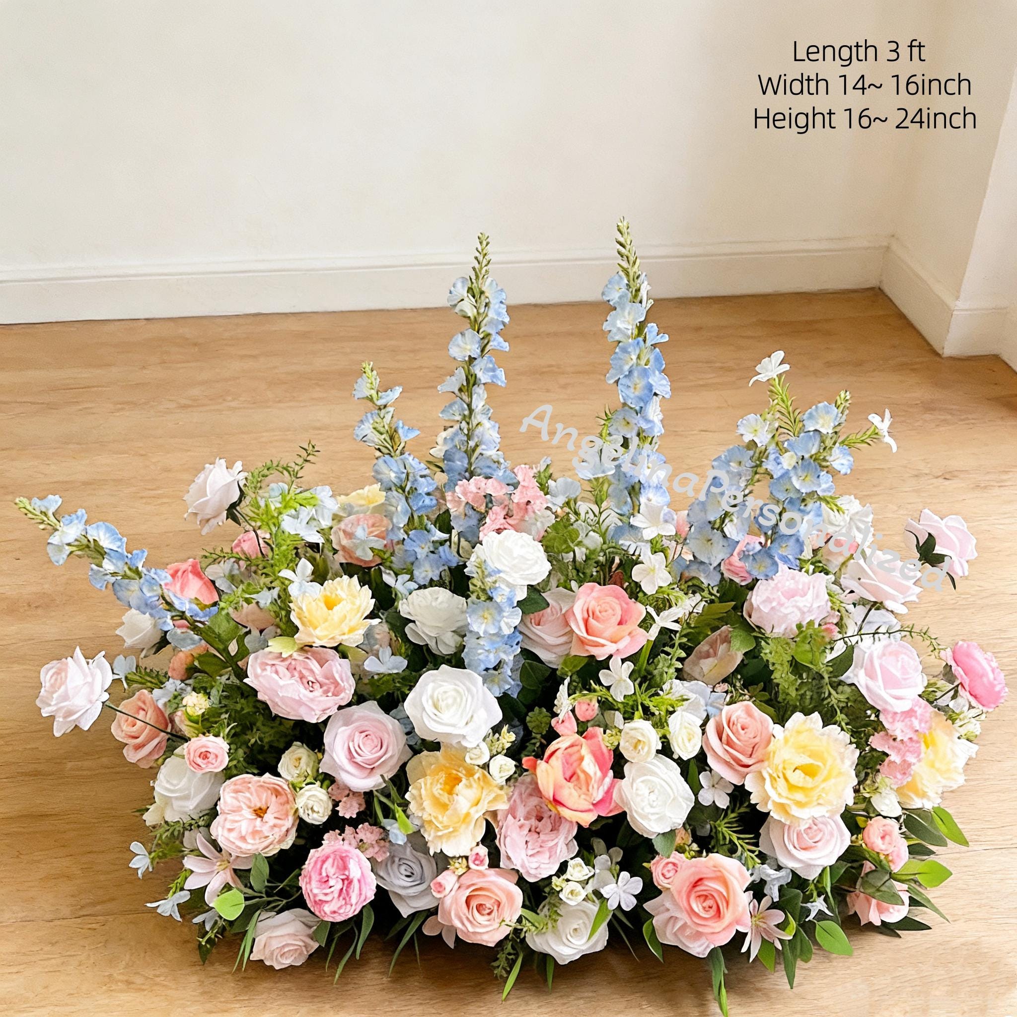 Wedding Aisle Flowers Pastel Wildflower : Elegant Rose & Hyacinth