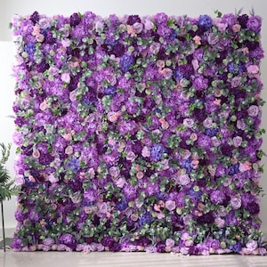 Purple Rose Flower Wall Backdrop: Wedding Ceremony Decor