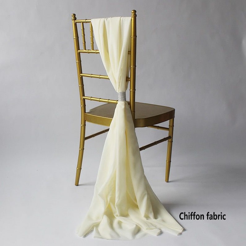 White Elegant Tulle Chair Sashes for Weddings Events Party Etsy