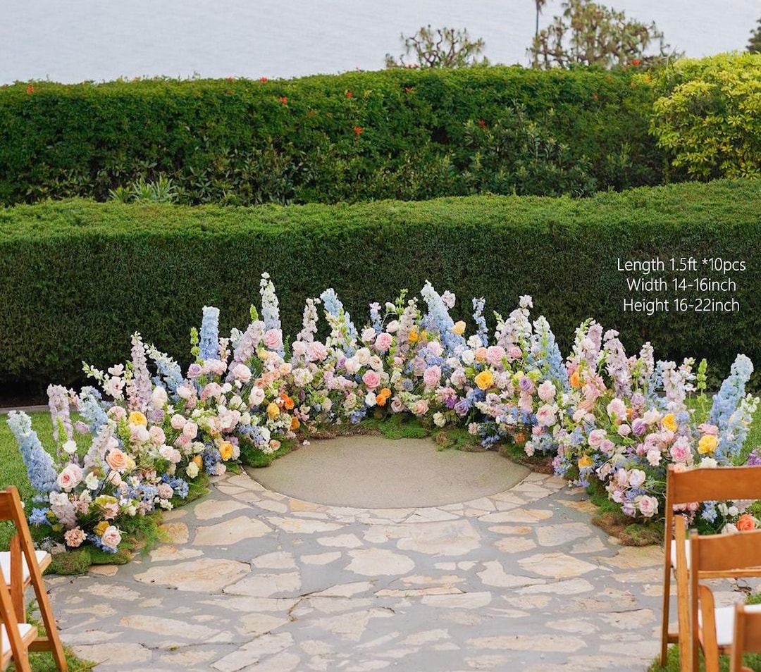 Wedding Ground Arch Decorations, Aisle Flowers, Long Table Decorations ...
