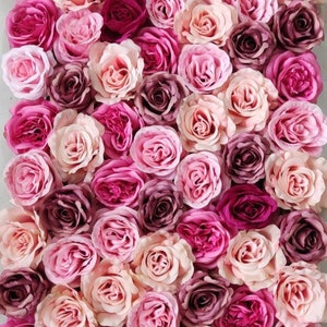 Blush Rose Flower Panels Artificial Green Plant Beauty Salon Wall Decor Flower Wall Flower Backdrop photography Flower style 4