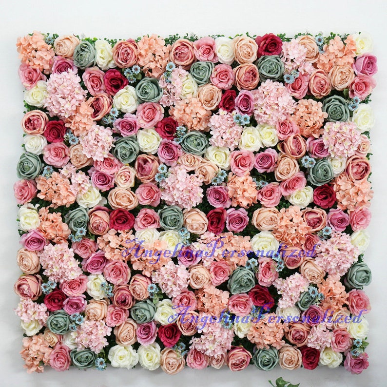 Artificial Flower Wall Backdrop for Wedding Arrangement Etsy