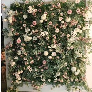 Eucalyptus Rose Flower Wall Backdrop: Wedding Ceremony Decor