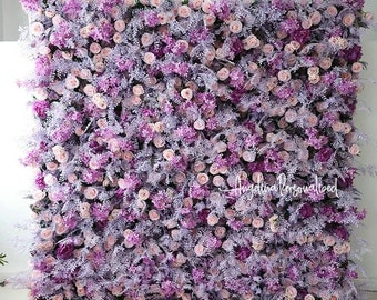 Purple Flower Wall, Lilac Flower Wall, Purple Floral Wall, Purple Wedding flower wall Wedding flwoer backdrop