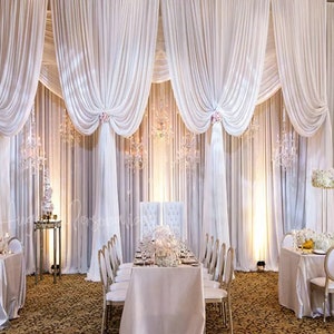 business party Drapery, Window Drapery, Wedding Arch Draping, Chiffon Ceiling Drapery, Staircase decor, CeilingTulle,Photo Backdrop