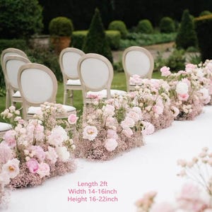 Light Pink baby breath rose Sweet 16 Girls party flowers Pale Pink ground flower arrangement wedding Aisle Flowers