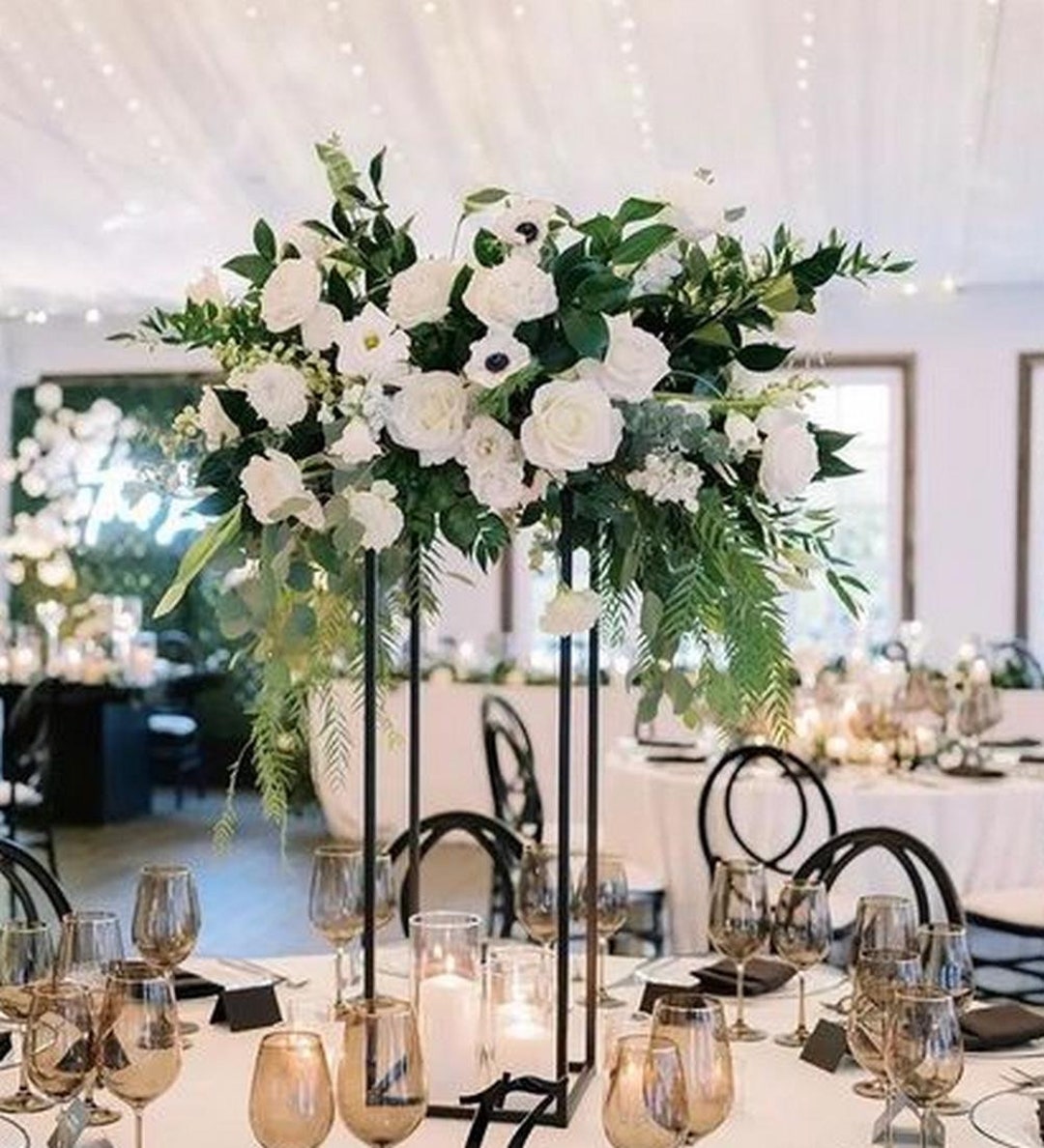 Black And White Floral Wedding Centerpieces Wedding & Event Florist