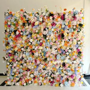 5D arrotolabile parete di fiori composizione matrimonio autunnale fiori di campo fiori eucalipto sfondo tenda tessuto panno